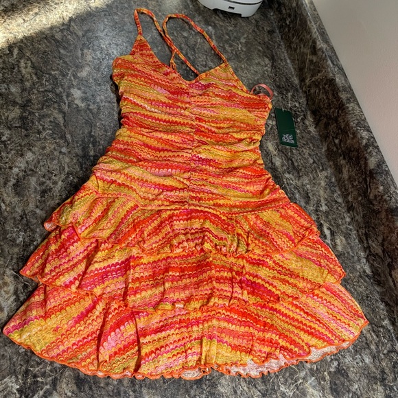 NWT Wild Fable summer mini dress. 29” shoulder to bottom. Adjustable straps. - Picture 1 of 8